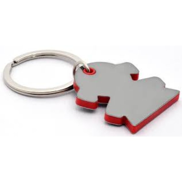 GIRL SHAPE KEYCHAIN WITH HIGHLIGHTS